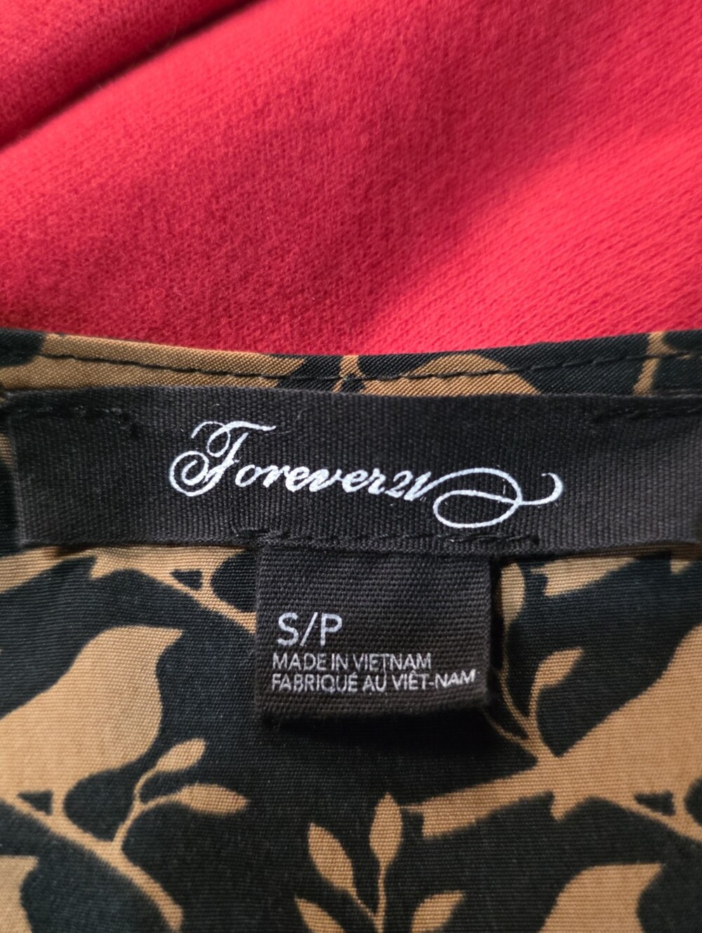 Forever 21 Black Dress with Brown Bird Print - Picture 4 of 4